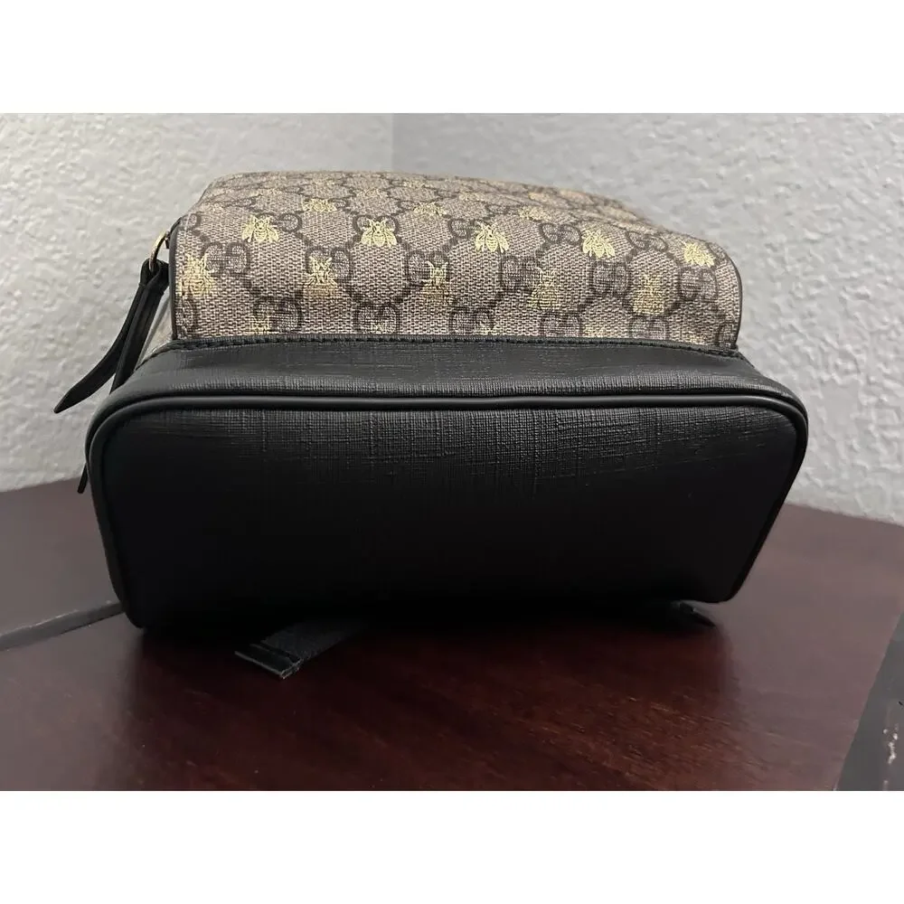 AUTHENTIC GUCCI GG SUPREME MONOGRAM BEES PRINT SMALL BACKPACK 427042